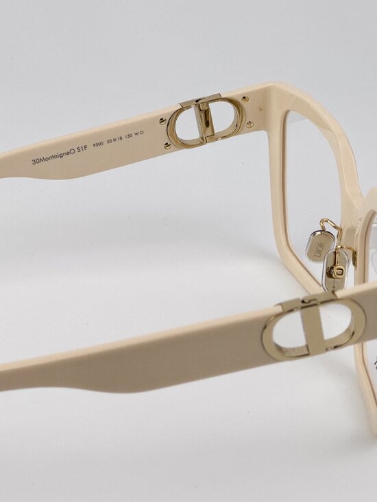 Dior 30MONTAIGNEO S1F Eyeglasses – Ivory Butterfly Square Frame 9500 main image 7